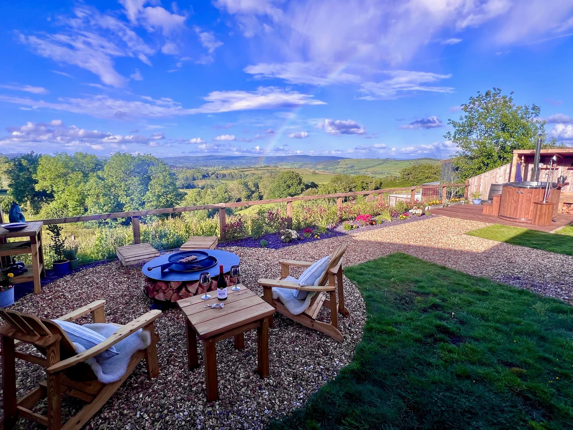 Olive Hut outdoor area